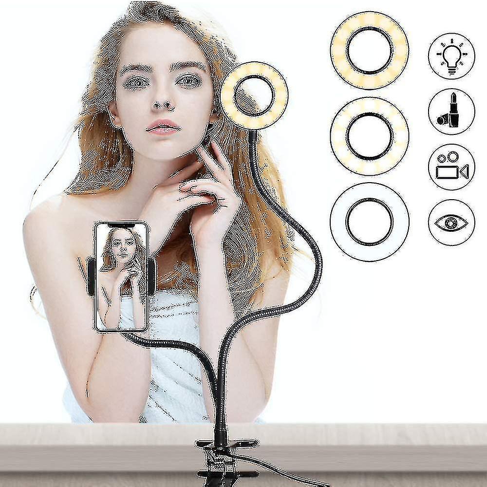 Concept 2 In 1 Led Selfie Ring Light Table Mount Light Iphone Holder With Light