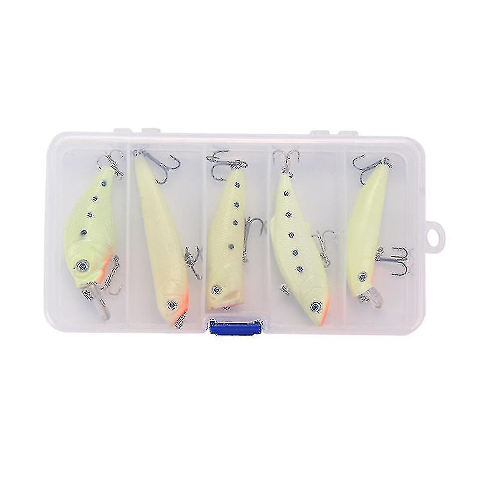 5pcs 3d Luminous Plastic Baits Fish Lures Creative Bionic Baits Life-like G Fiis