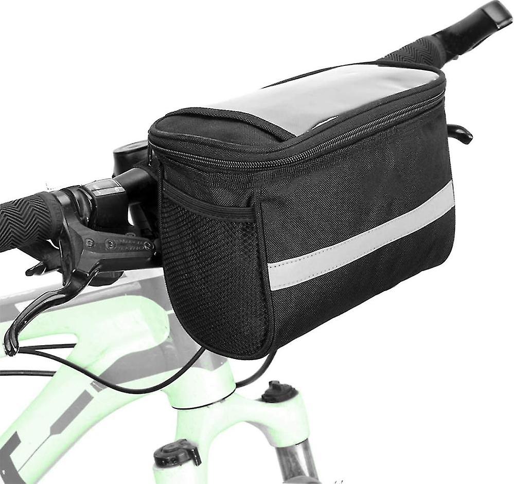 Bicycle Handlebar Bag Storage Bag Waterproof With Reflective Strips