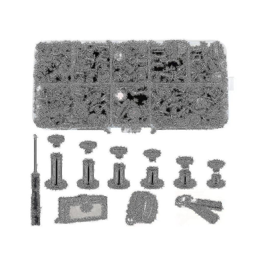150sets Chicago Screws Assorted Kit,6 Sizes Round Flat Head Leather Rivets Chicago Binding Screws F