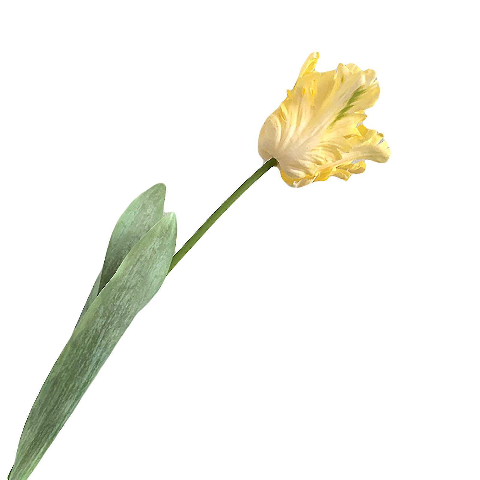 1pc Fleur Artificielle Vivid Décoratif 68cm 3d Parrot Tulip Real Touch Fake Flower Decor Pour La Maison