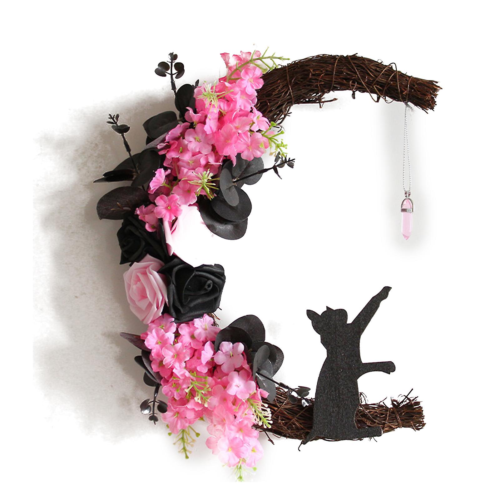 Moon Halloween Wreaths For Front Door Add Great Halloween Vibe For Friend Family Neighbors Gift