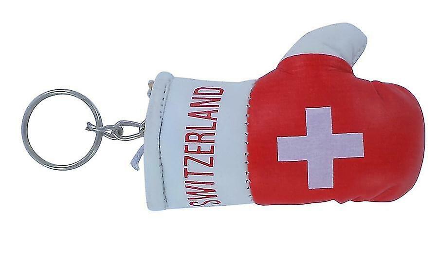 Cle Cles Key Swiss Flag Swiss Boxing Glove Flag Keychain