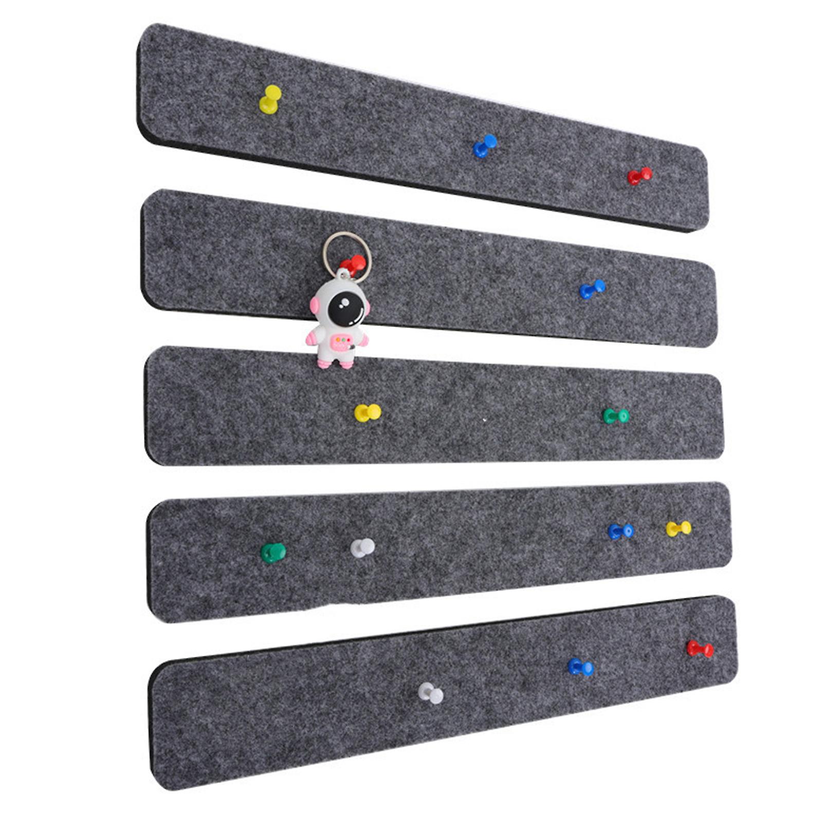 Felt Pin Board Bar Strips With Pushpins Self-adhesive Bulletin Board Bar Strips For Desk Cubicle Home Office Classroom