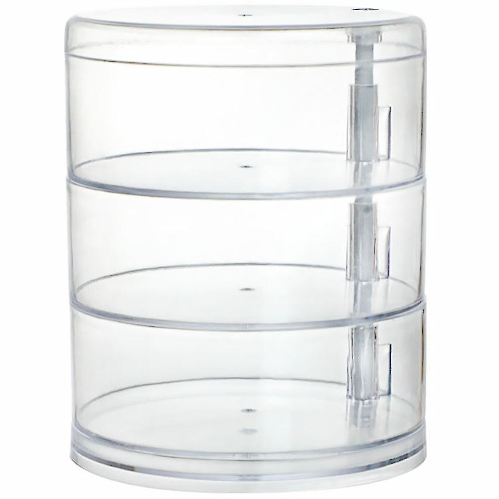 1pc Multi-layer Rotating Storage Box Cosmetics Jewelry Desktop Storage Box