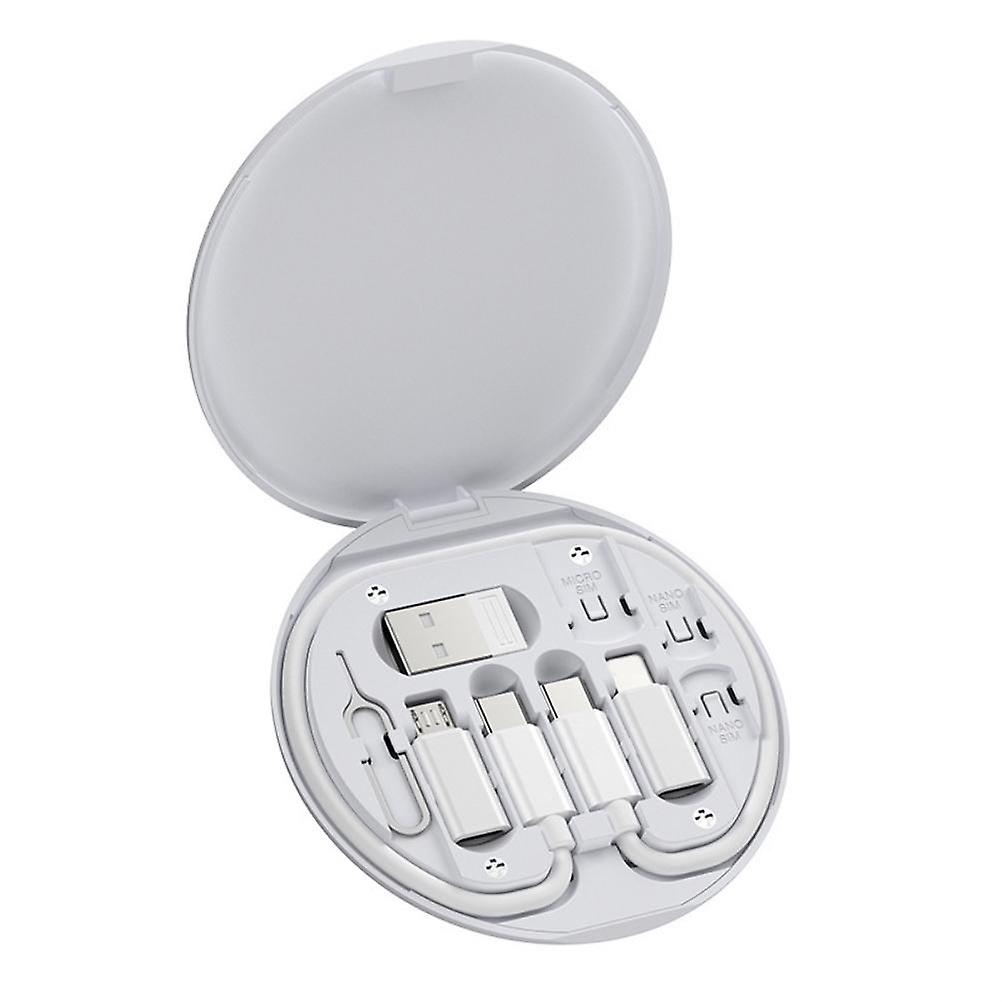 Portable Adapter Cable Conversion Storage Box Multi Charging Line Converter Data Transfer Tool for Business Travel