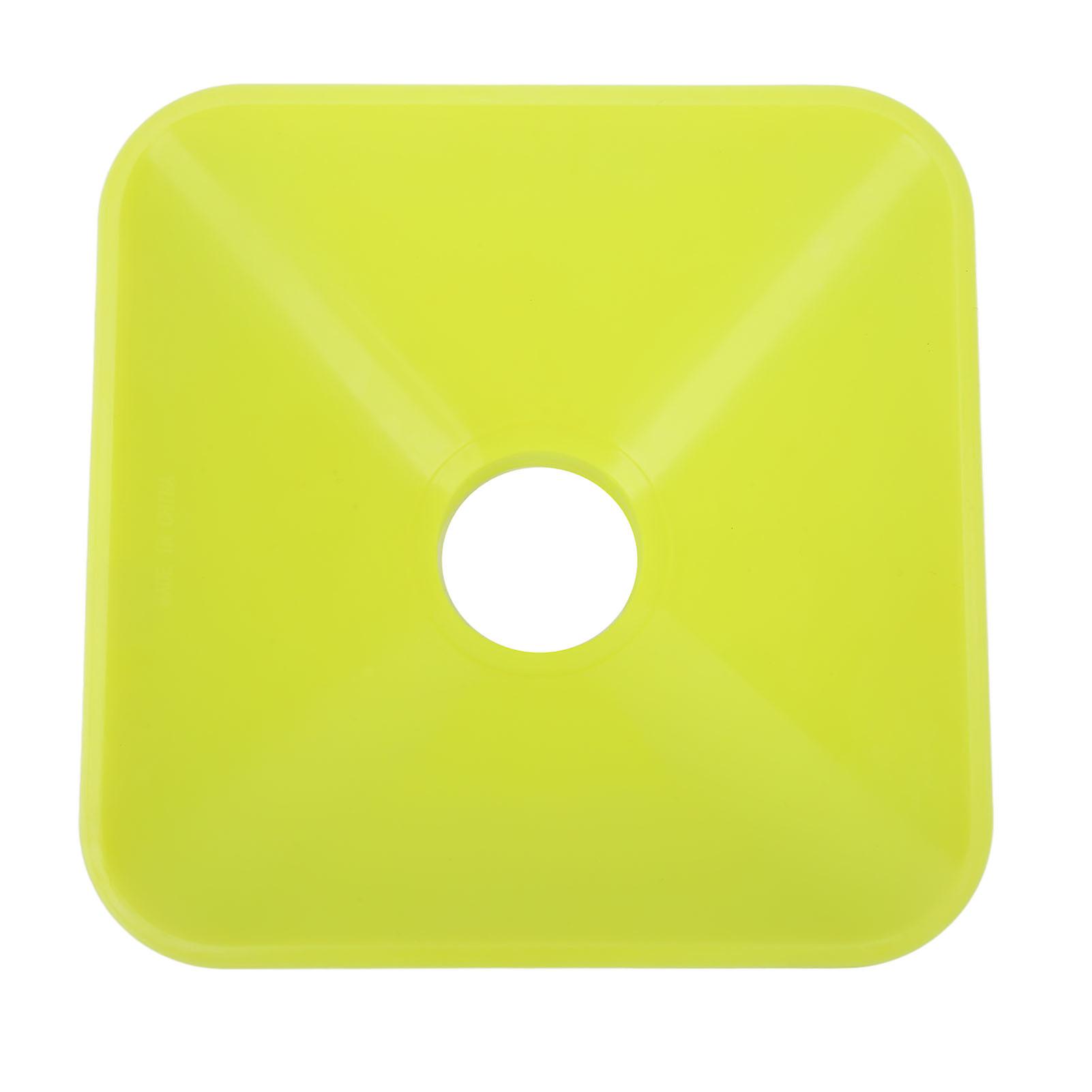 10PCS Disc Cone Set Square Bright Color Stackable Compact Cones Marker for Sports Football Green