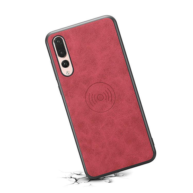 Wallet Leather Case Card Slot For Huawei Mate20 Retro Red Pc4646