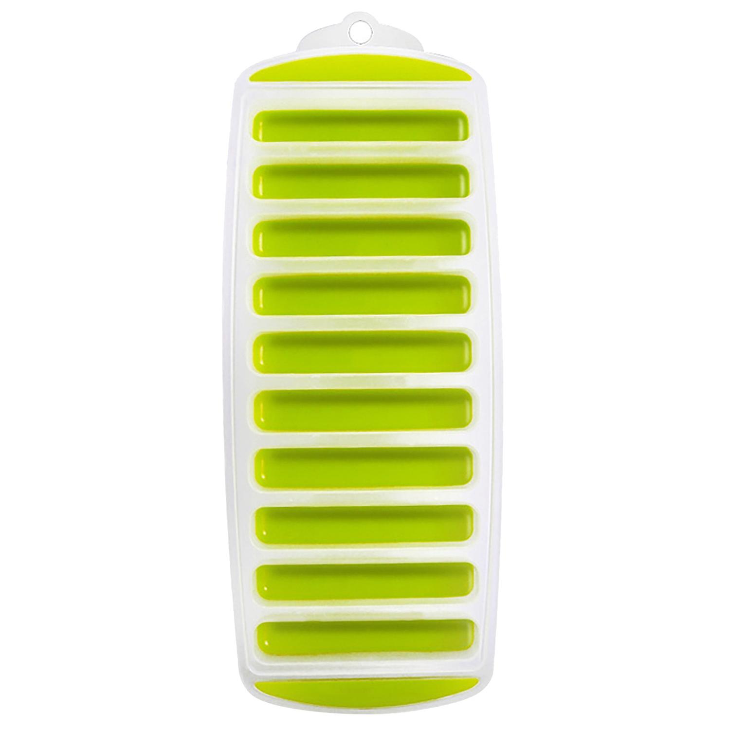 ZHOUBA Ice Cube Tray Non-stick Reusable Stackable DIY 10 Cavity Long Strip Ice Cube Mold Bakeware