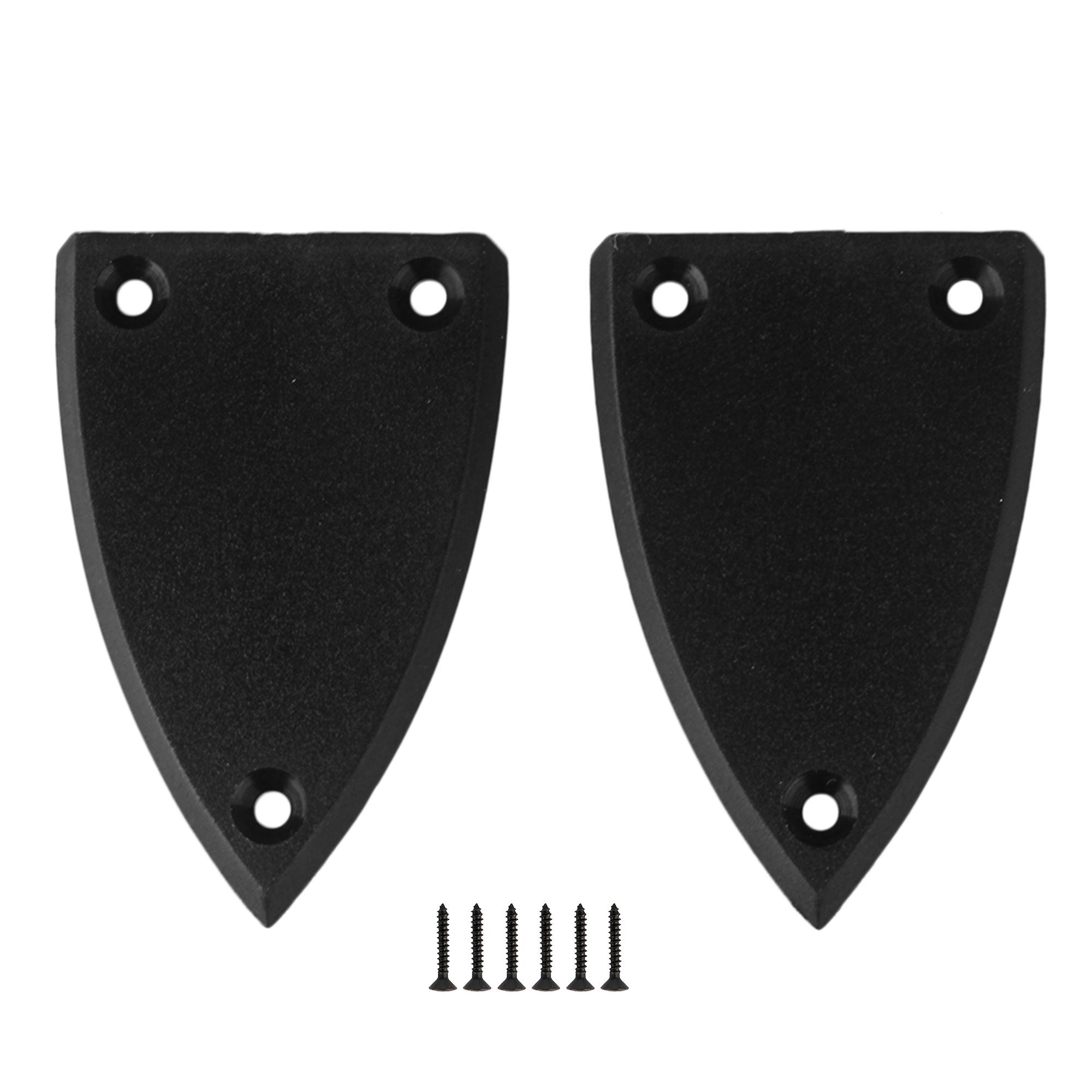 2Pcs Plastic Black Rod Covers 3hole Fit Guitar