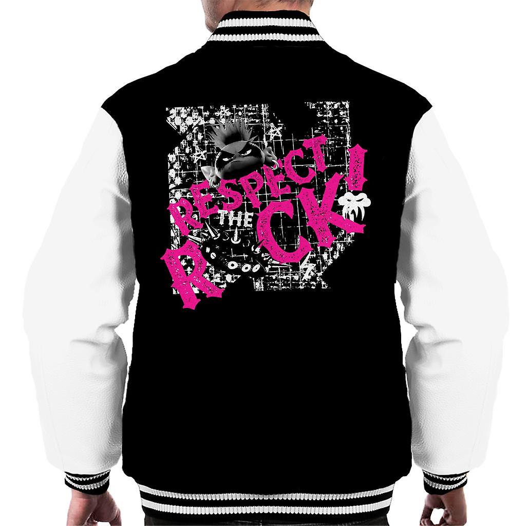 Trolls Queen Barb Respect The Rock Queen Men's Varsity Jacket