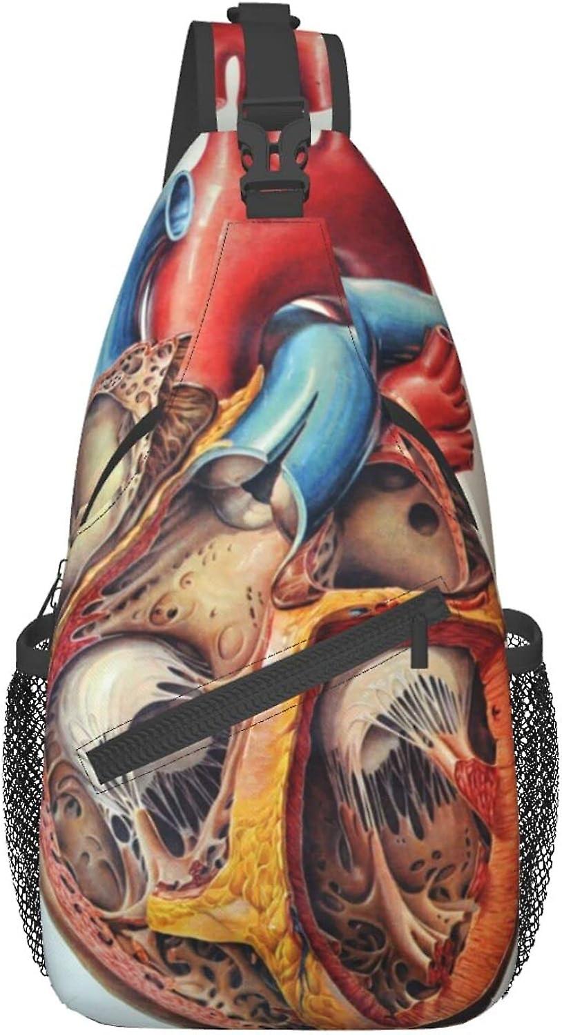 AI01289 Teschio Di Toro E Carino Cactus Borsa A Tracolla, Zaino A Tracolla Petto Zaino Causale A Tracolla Per Le Donne Uomini Escursionismo Viaggi