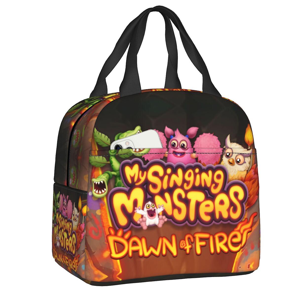 بلدي الغناء الوحوش ووبلين جزيرة أغنية حقيبة غداء معزولة حرارية للنساء فيديو لاعب الغداء حاوية السفر تخزين الغذاء مربع