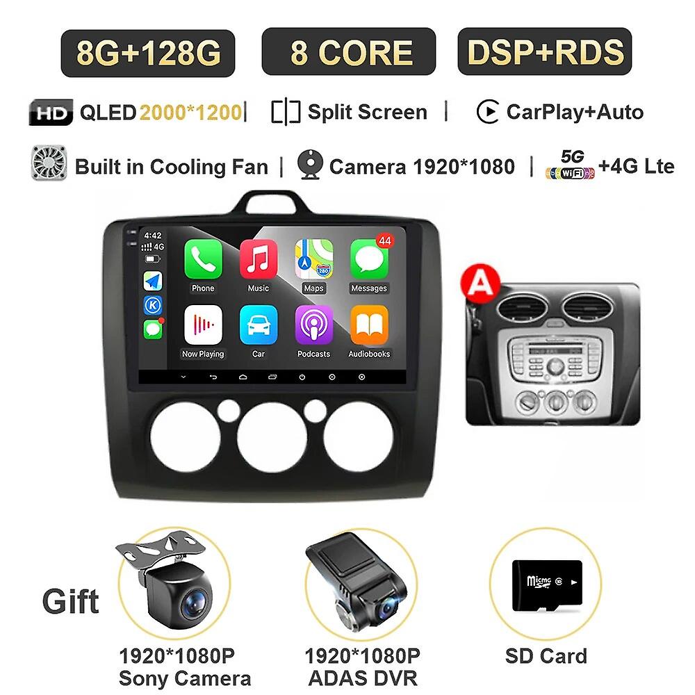 Android 13 Car Radio For Ford Focus 2005-2011 Gps Navi Multimedia Video Player Autoradio Stereo Head Unit 2din Qled Dsp Wifi 4g