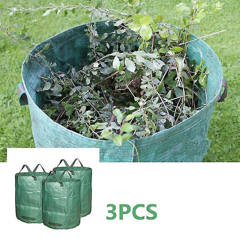 3-Pack 72 Gallons Reuseable Garden Storage Ags Lawn Pool Leaf Waste Bag Dt5586