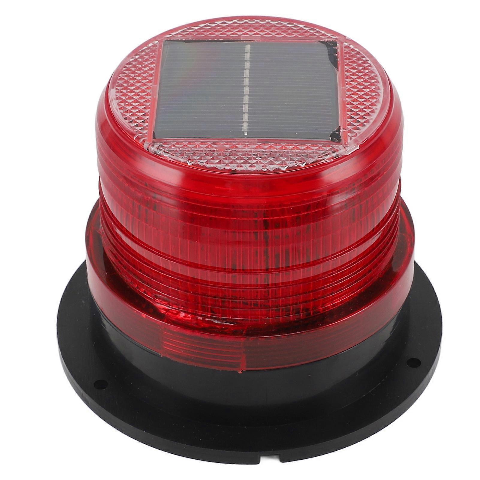 8-LED Solar Beacon Light with Dusk-to-Dawn Sensor & 1200mAh Battery for Traffic Safety