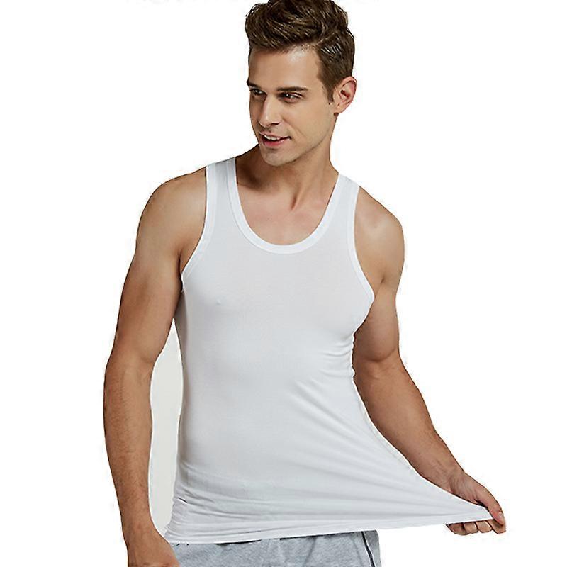 Men's Cotton Performance Tank Top (White)