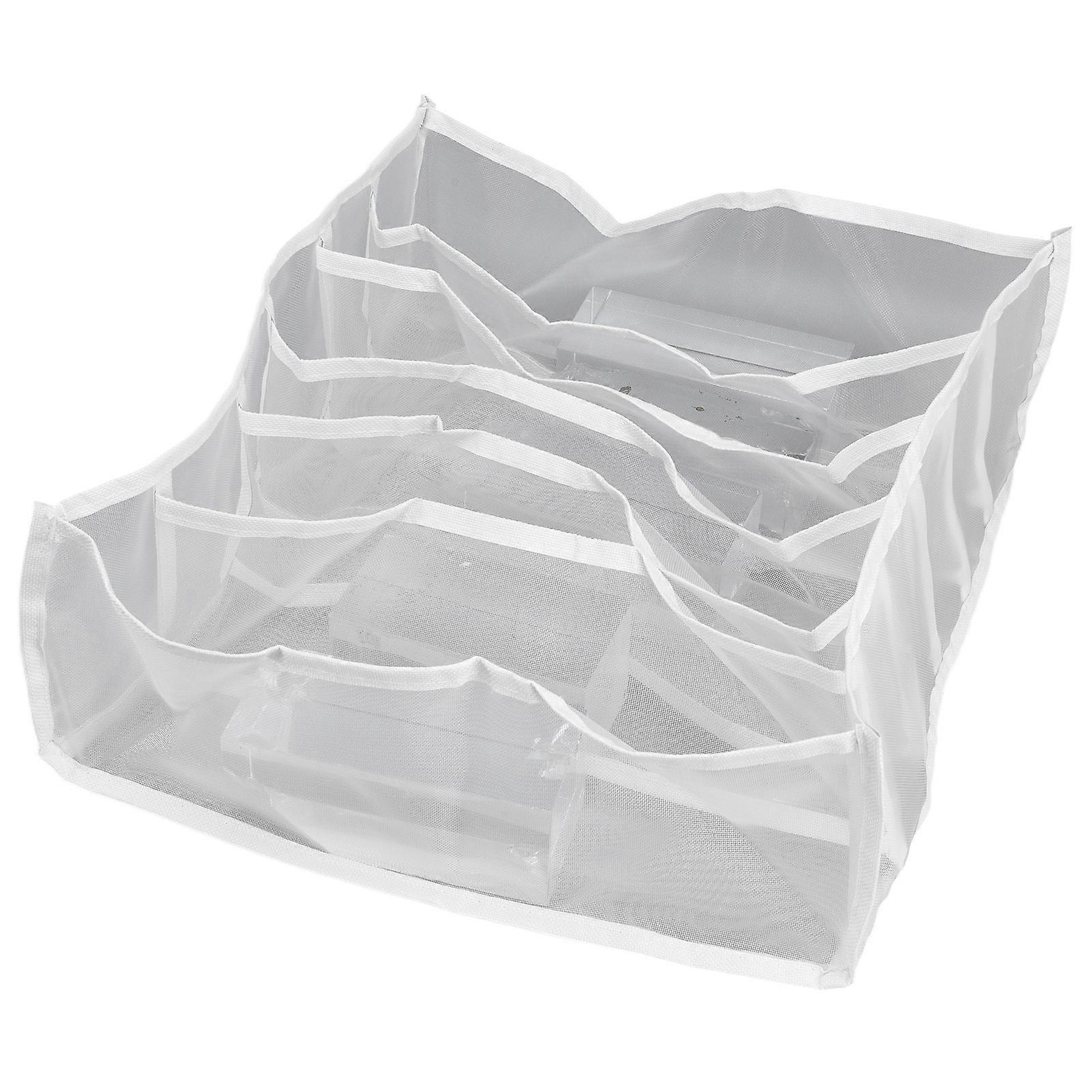 Underwear Storage Box Breathable Foldable Multiple Cells Drawer Organizer For Bras Socks6 Cells