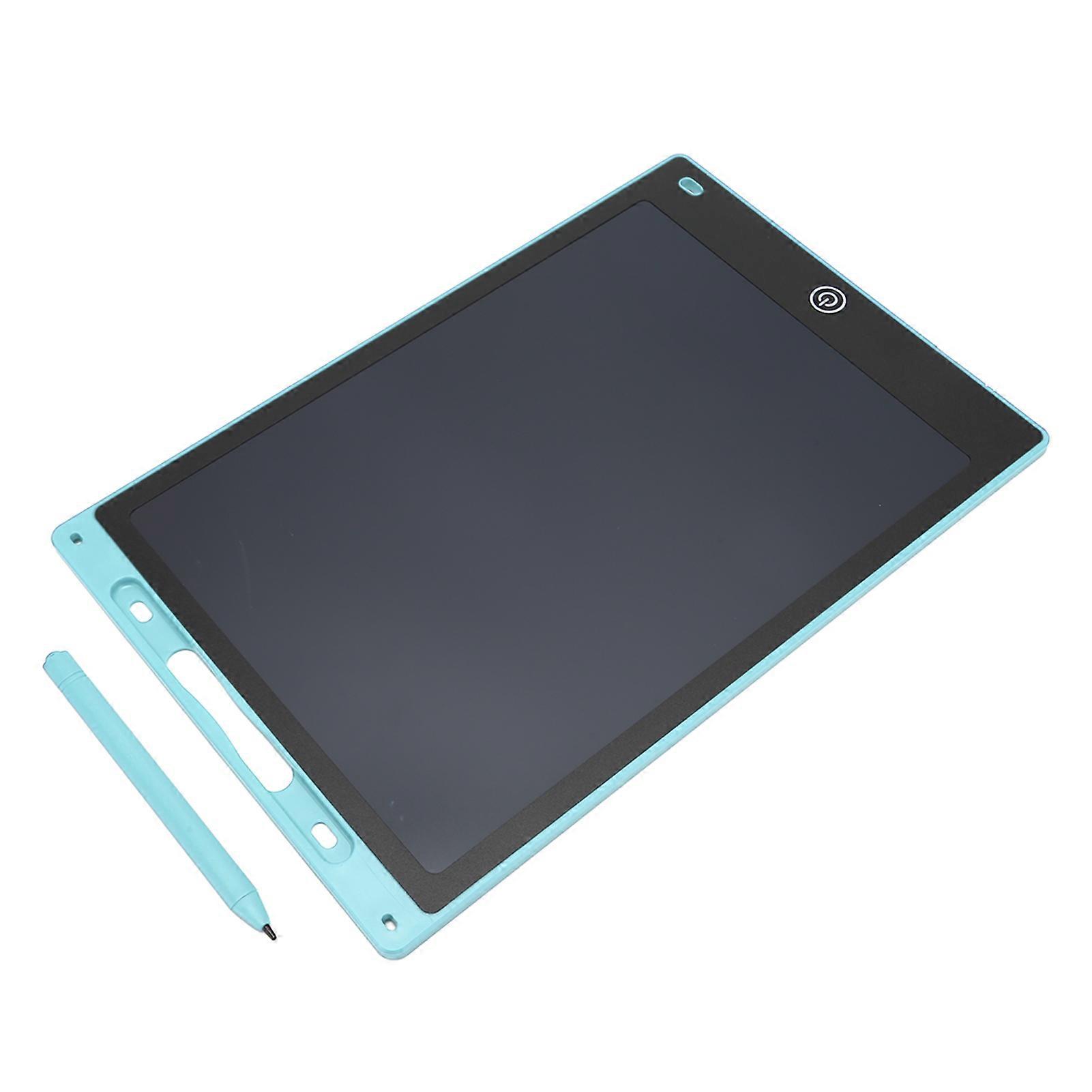 LCD-Schreibtablett für Kinder löschbarer 12-Zoll-Farbbildschirm druckempfindliches Doodle-Pad-Zeichenbrett mit Stifthalter Himmelblau