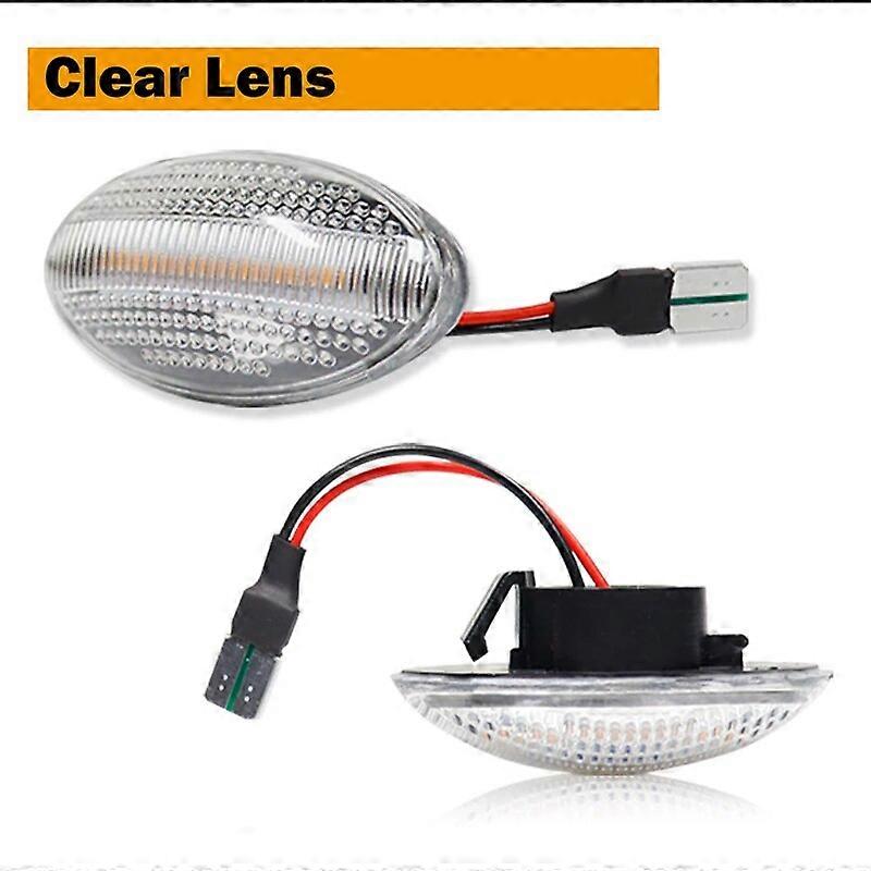2pcs Amber Full LED Strip Front Fender Side Marker Lights For MINI Cooper R50 R52 R53(2002-2006 )Turn Signal Lights Side Marker