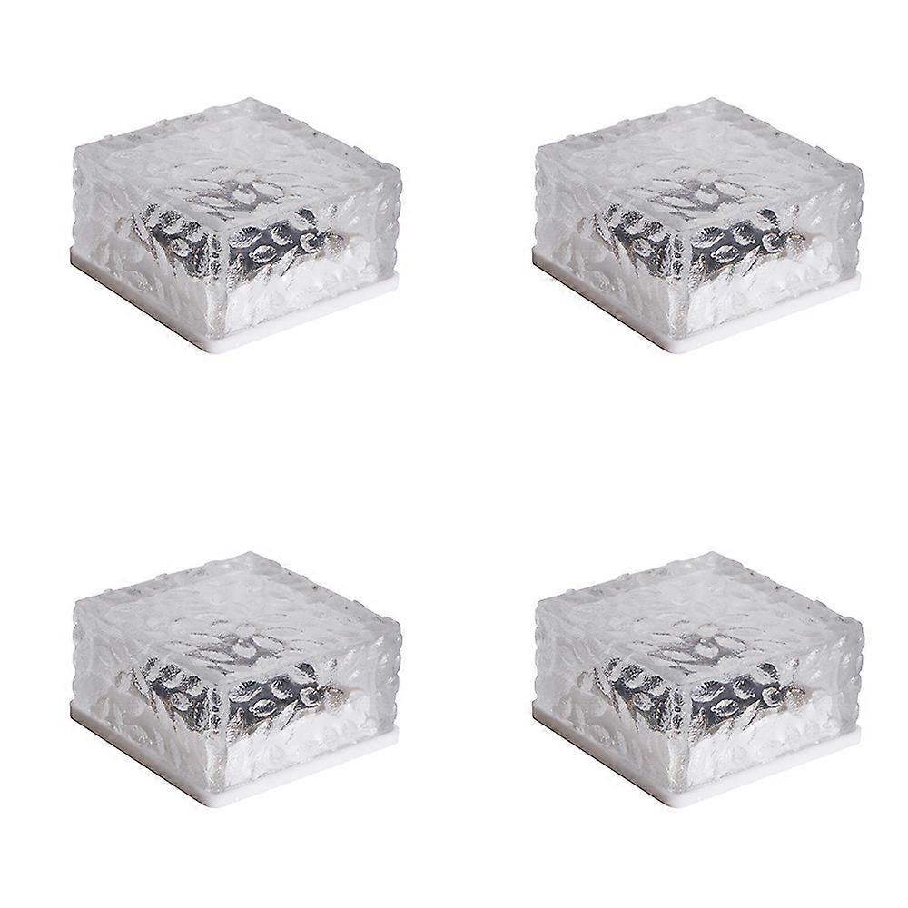 QQDD Solar Brick Lights - Solar Ice Cube Lights, Landscape LED Lights for Garden  Pathway Decor (4-Pack)