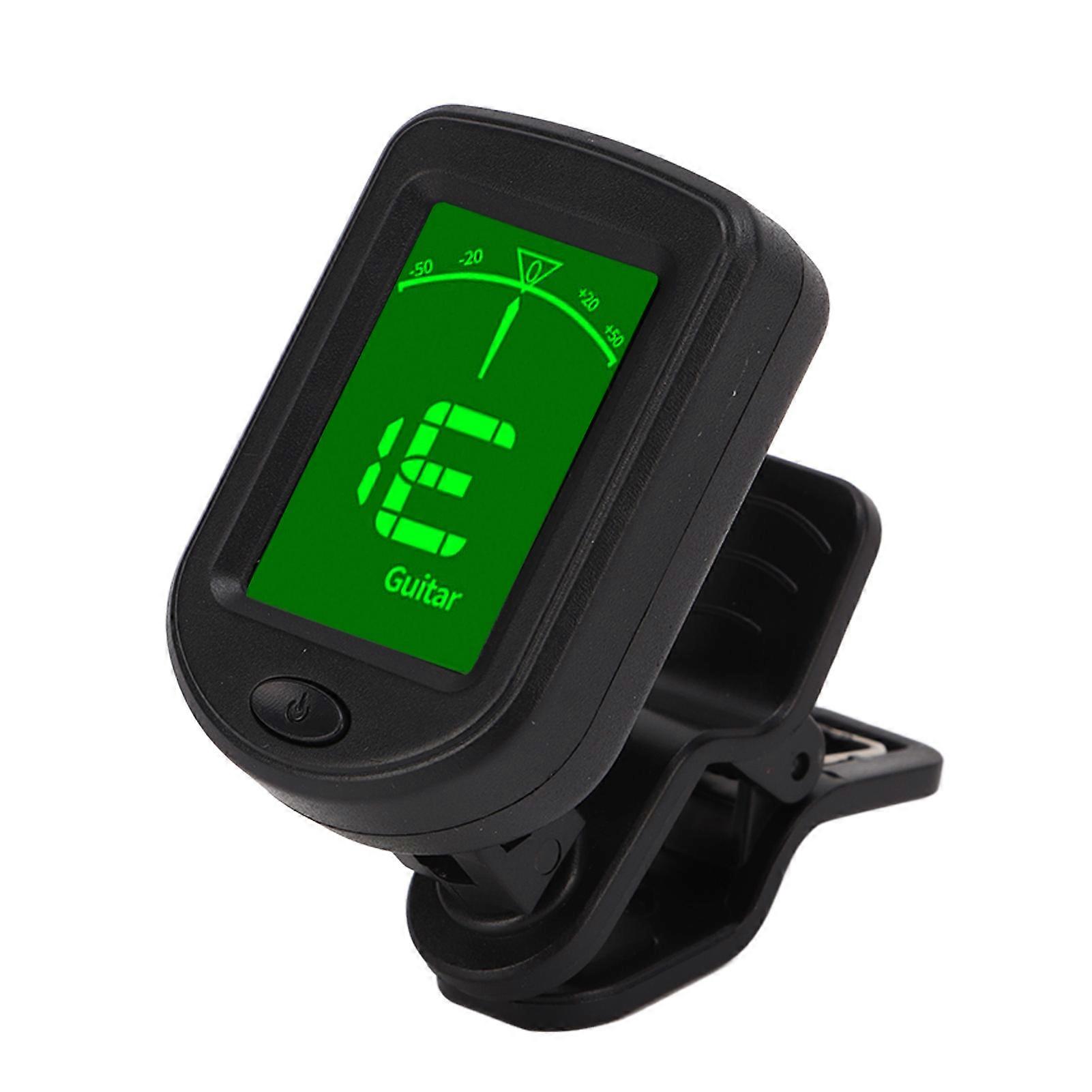 Clip On Guitar Tuner ABS Shell Lightweight Portable Adjustable Angle Universal Tuner for Violin Banjo