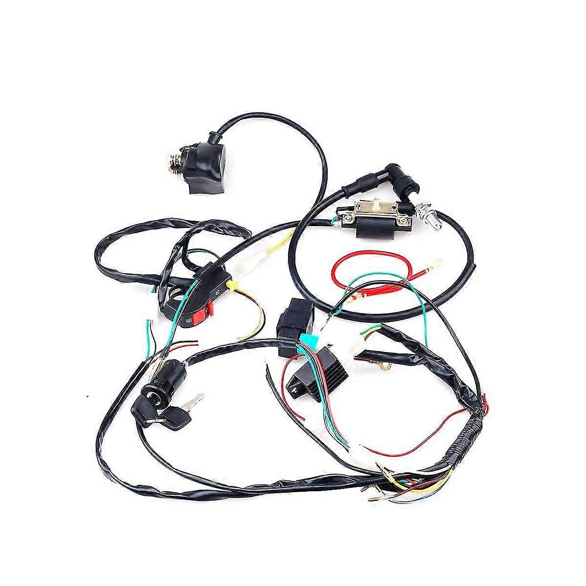 50-125CC Faisceau De Fil Système D’allumage Bus Kit pour Véhicules Tout-Terrain Vélos De Plage VTT