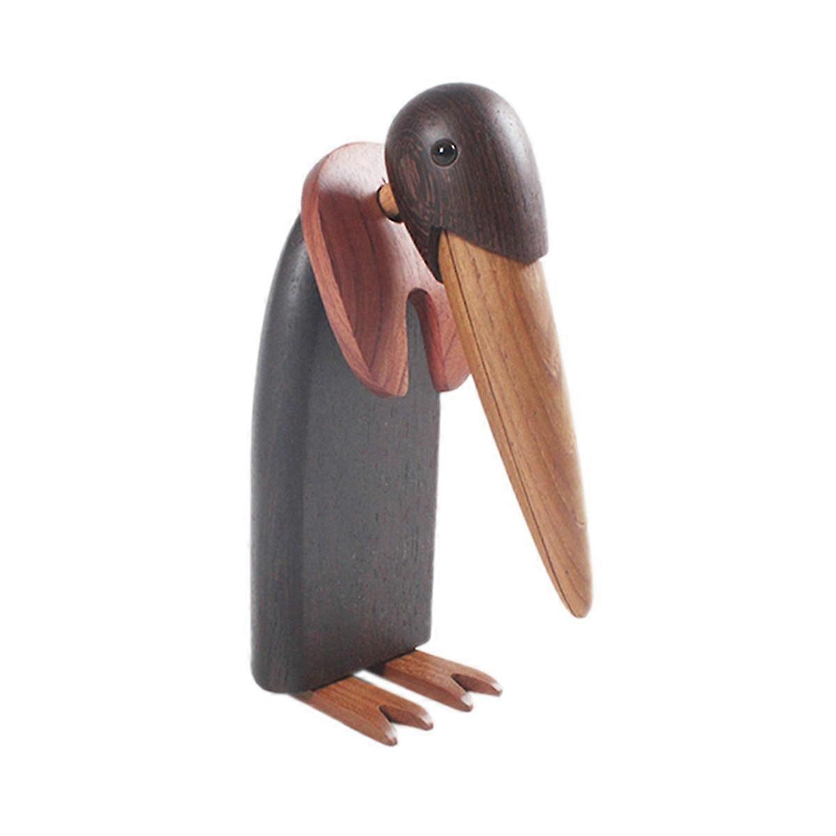 Nordisk högkvalitativ massivt trä kejsare pingvin trä födelsedagspresent trä hantverk små souvenirer dekorativa prydnadsföremål