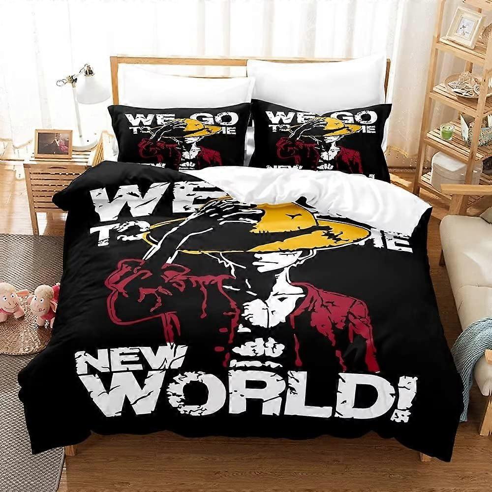 3 Piece Bedding Set, Soft and Lightweight Microfiber with 2 Pillowcases for Kids, Duvet Cover with Zipper Closure