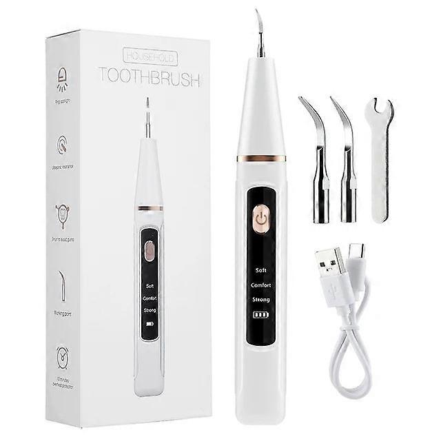 3 Modes Ultrasonic Dental Scaler+5d Teeth Strips Sets Oral Care Tartar Removal Calculus Remover Tooth Whitening Tools