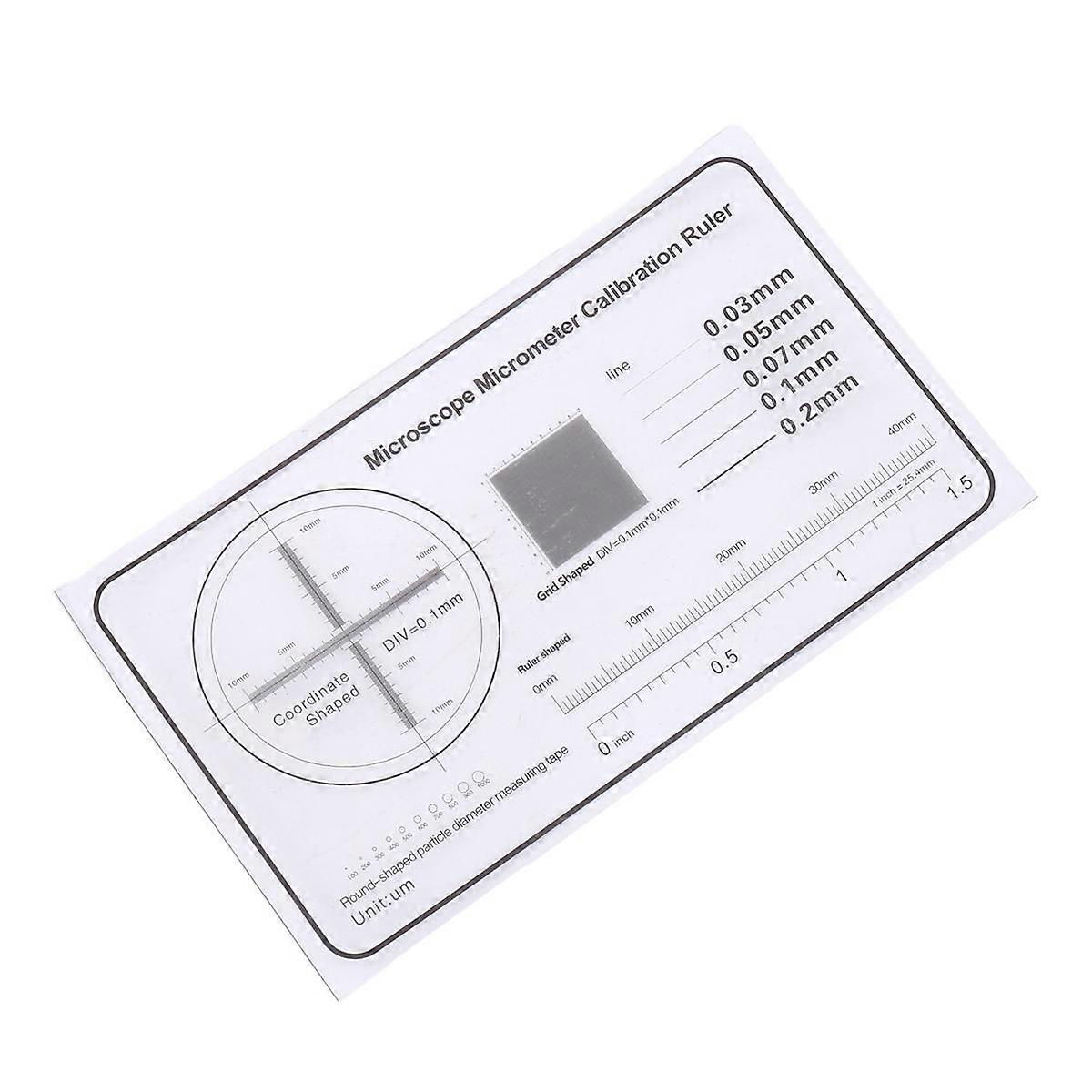 Microscope Correction Ruler Optical Micrometer Correction Sheet ...