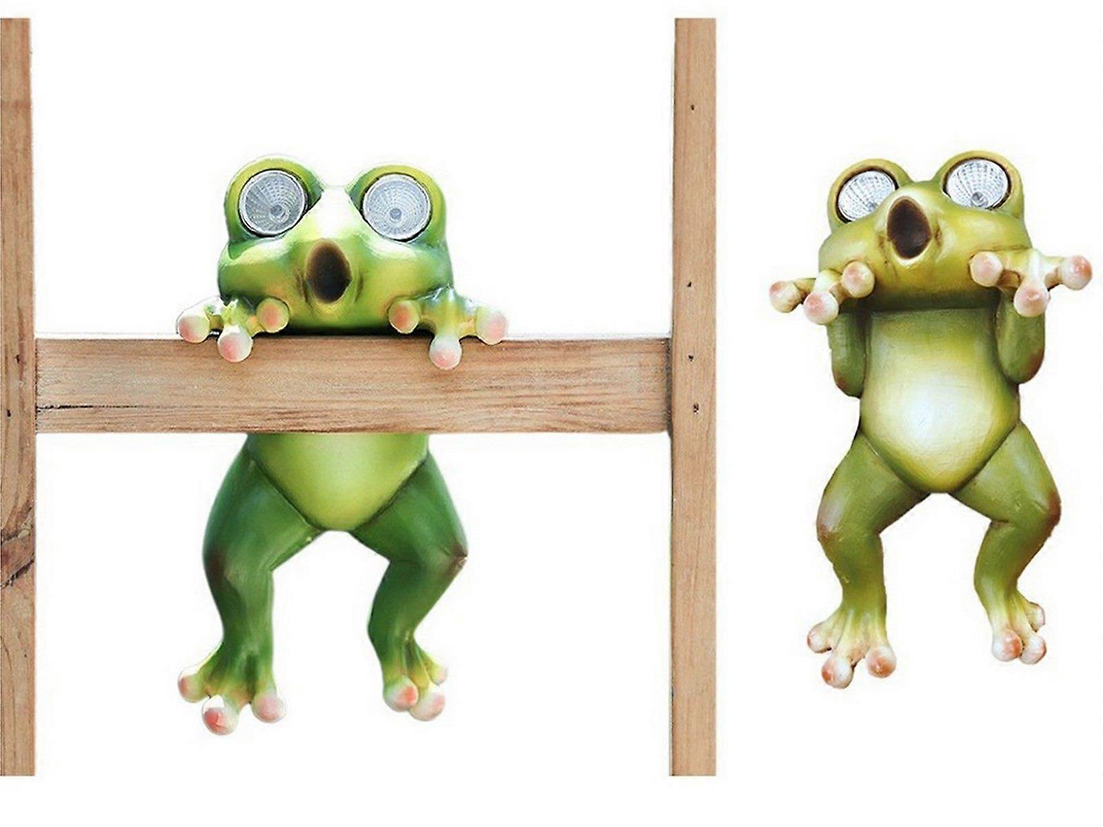 2Pcs Cute Simulated Frog Solar Light