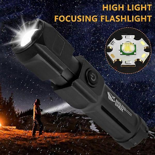 LED Flashlight Zoom Flashlight USB Rechargeable Outdoor Light Emergency