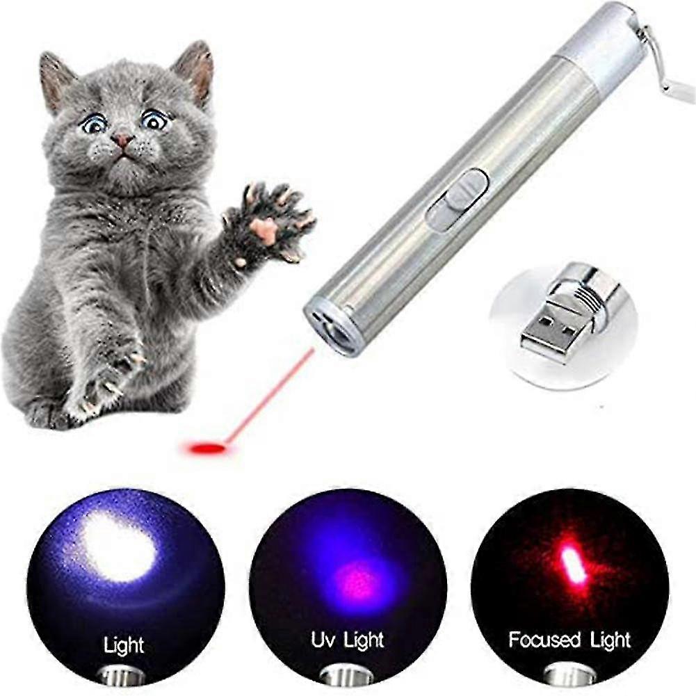 ZK-1pc Laser Pointer Cat Pet Toy Silver