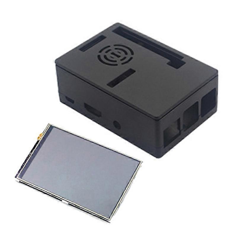 für RaspberryPi3b 3b + ABS-Gehäuse mit Lüfter 3,5-Zoll-LCD-Display-Schutzkastengehäuse