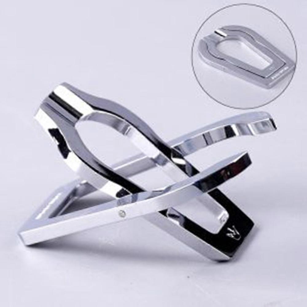 Wabjtam Pipe Holder Creative Folding Silver Metal Single Pipe Holder