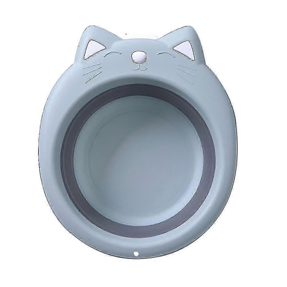 Hmwy-tpr Cat Type Portable Folding Basin(38*32*10cm)(blue)