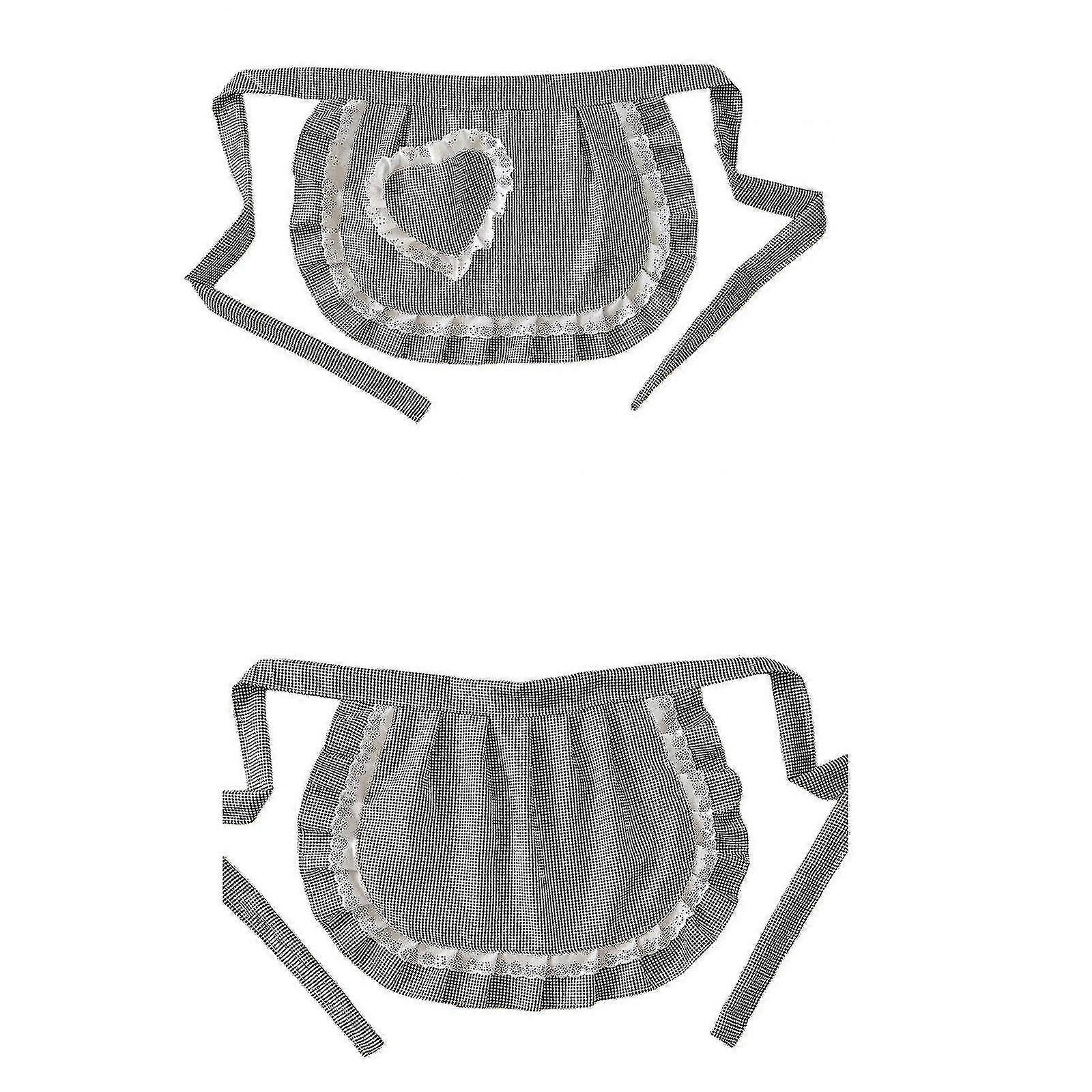 Tablier Cosplay Fille SUN2ROSE – Coton Blanc Mi-taille, Réglable, Pour Cuisine Et Déguisement