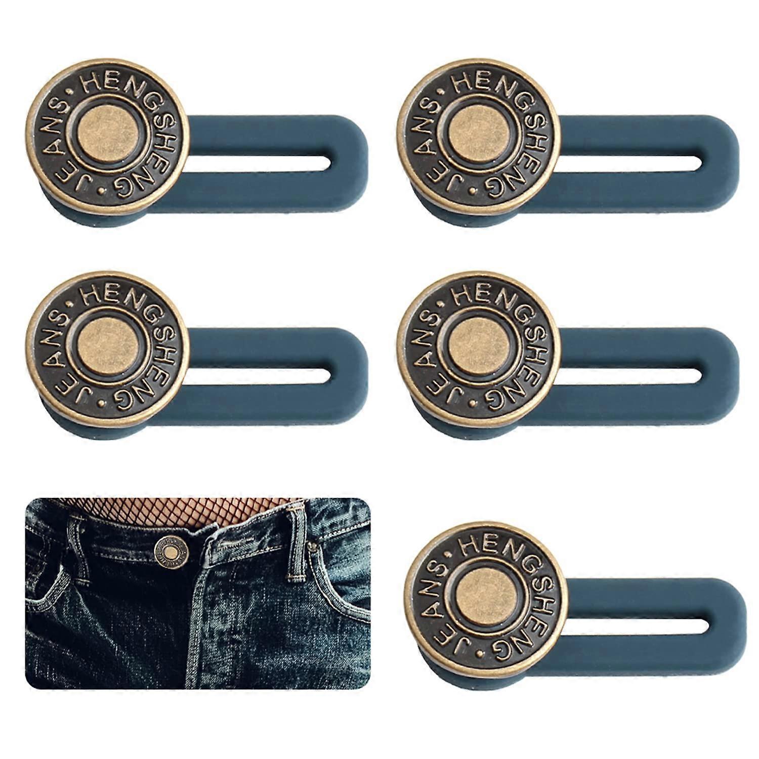 Button Extender for Trousers, 5PCS Waist Extenders for Mens Women, Jean Button Extender Waistband Extender Jeans