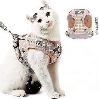 Cat Sele Soft Cat Lead 6 M Set Escape Proof Cat Sele Cat Sele Justerbar Sele För Katter Och Små Hundar (rosa) Hy