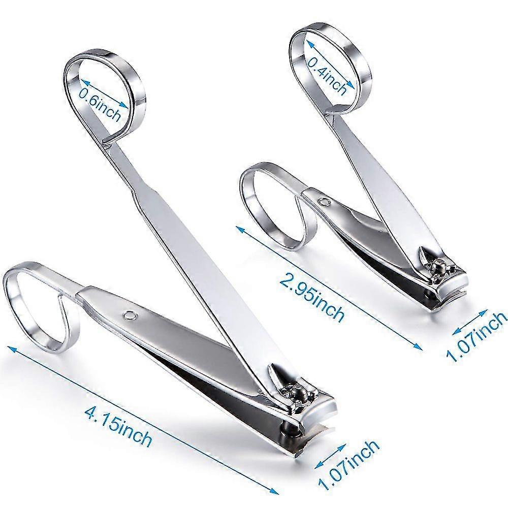4 Packs Grip Nail Clipper 360-degree Rotating Head Scissor Grip