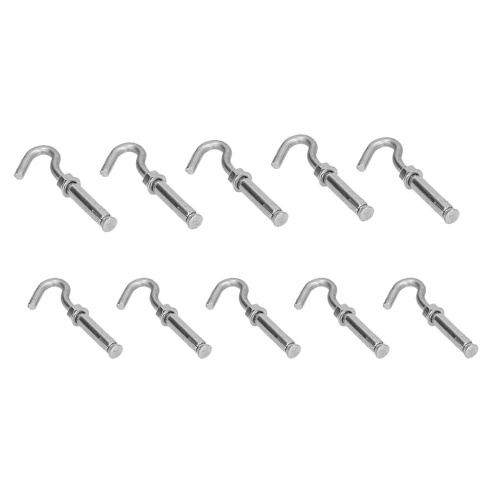 10 قطع التوسع هوك الفولاذ المقاوم للصدأ مسامير كأس مفتوحة للمثبتات الصناعية الأسمنتية للحائطM6