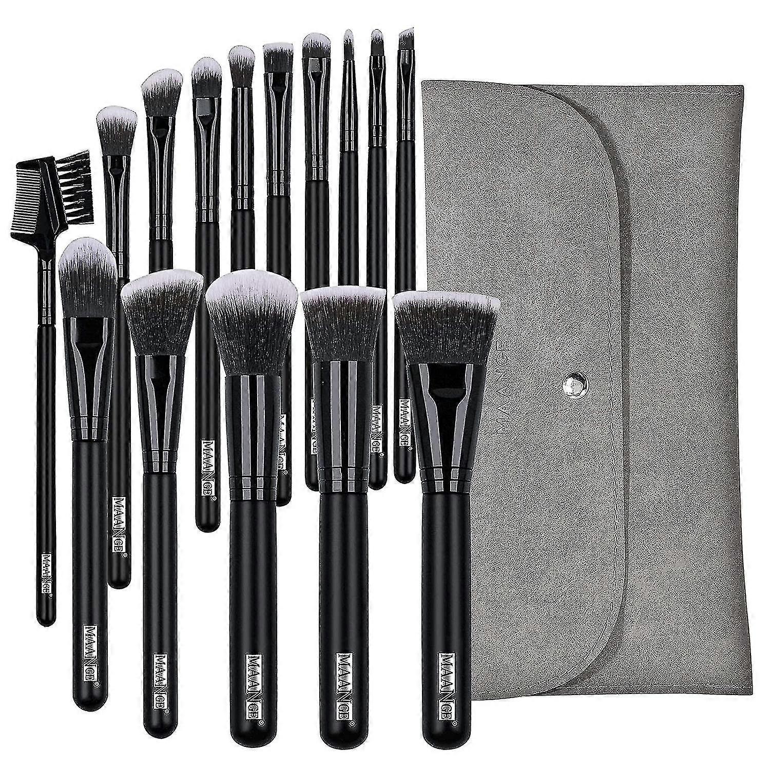 Make-up Borstels 15 stuks Make-up Brush Set Premium Synthetische Foundation Powder Concealers
