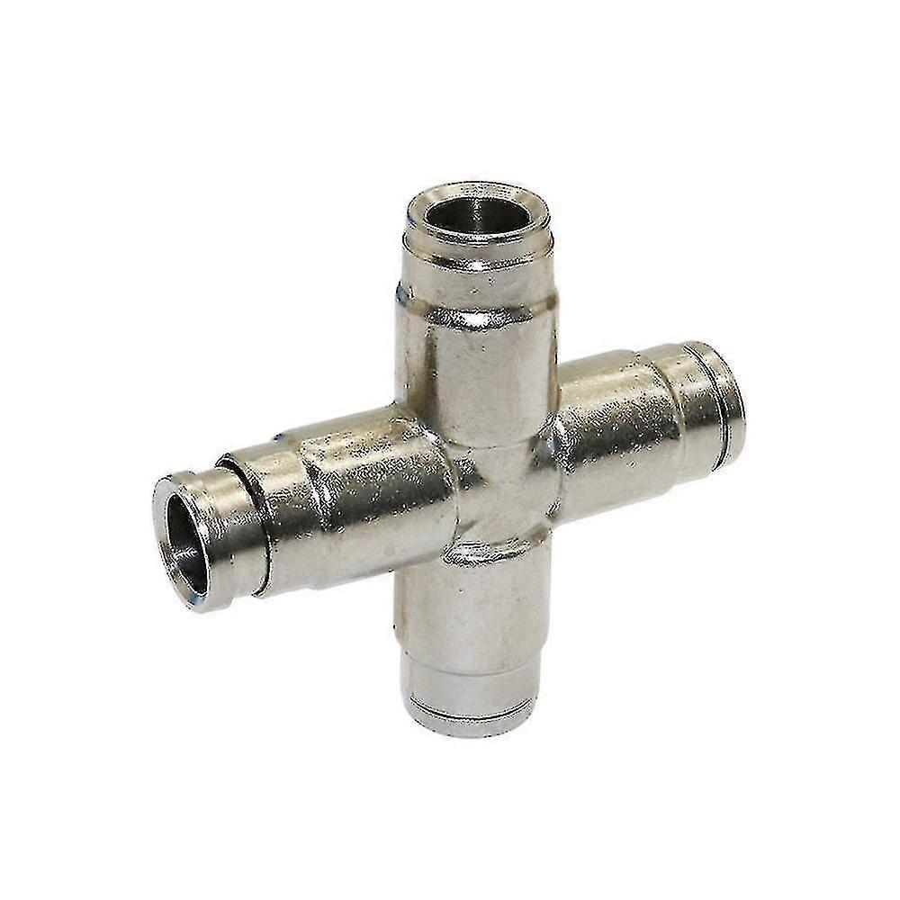3/8'' Quick Coupling Slip Lock 4 Way Connector 9.52mm Hose Leak Proof Cross Connector Garden Irrigation Hose Splitters 1 Pc