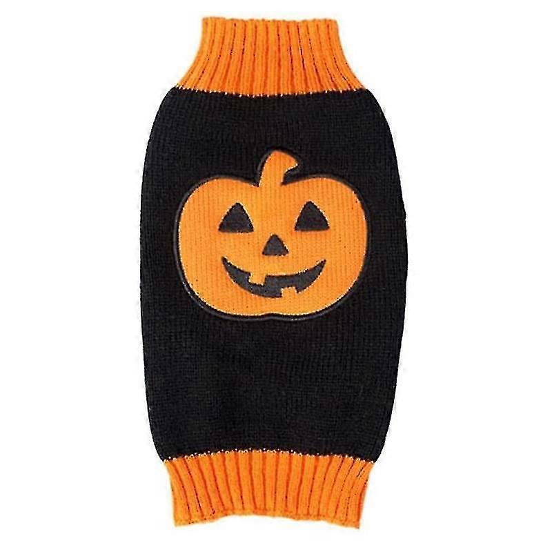 Halloween Hundhoppare Pumpa Husdjursdräkt Tröjor Valp Katt Semester Party Kläder Stickade kläder för små medelstora