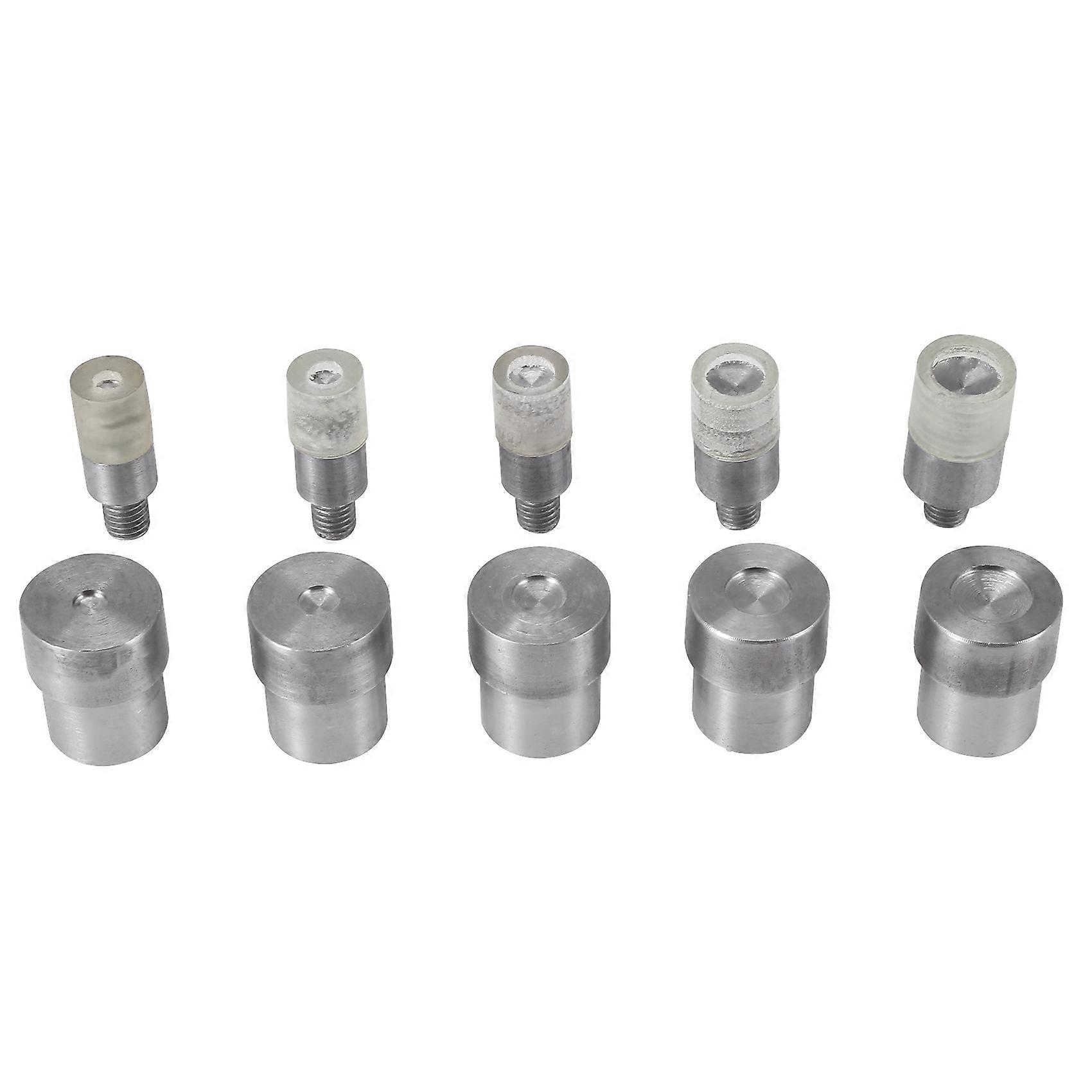 5 Sets Double Caps Rivets Dies(5mm/6mm/8mm/10mm/12mm)