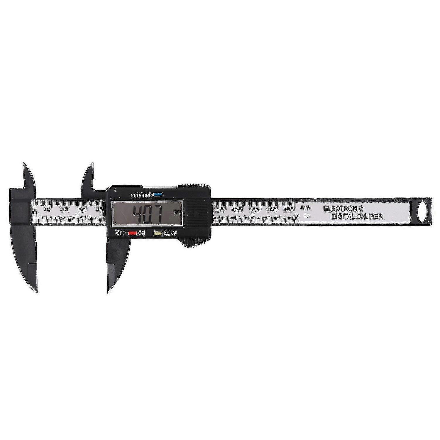 150mm/6" Digital Lcd Vernier Caliper - Black/silver