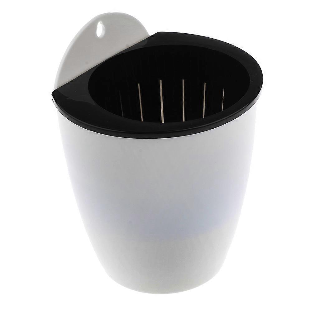 Garten Selbstbewässernde Pflanze Blumentopf Wandbehang Kunststoff Pflanzgefäß S weiß