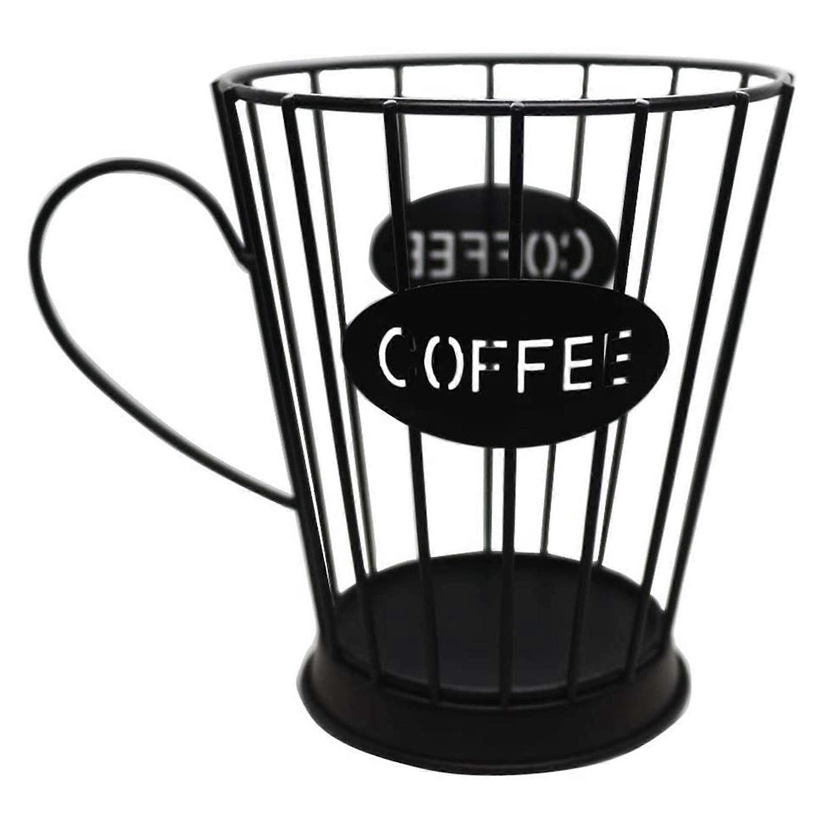 Coffee Pods Holder Coffee Capsules Basket Kitchen Counter Holders for Espresso Capsules (Small) -Bl