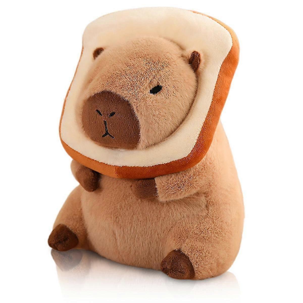 Cute Capybara Plush Pillow With Bread Kawaii Soft Capybara Plush Doll Pillow Capybara Stuffed Animals Toys